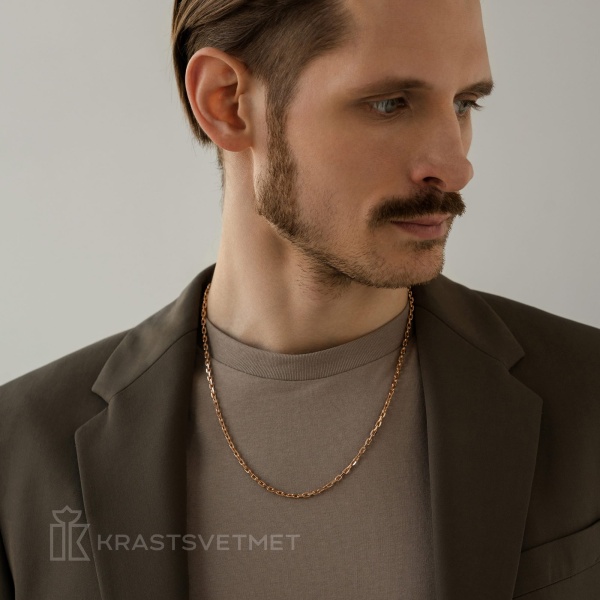 Цепь из красного золота 585, плетение «Якорь»